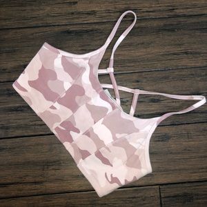 Pink sports bra